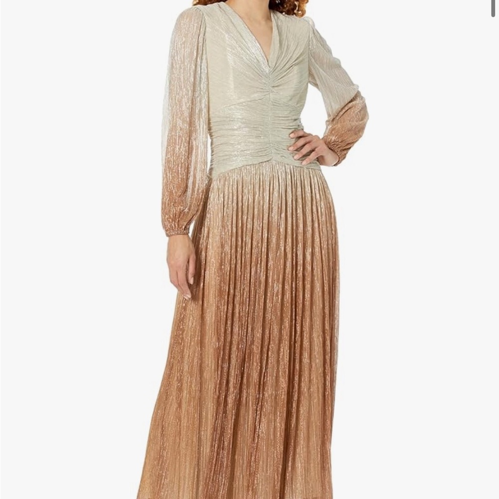 Shoshanna Womens Alina Ombre Chiffon Long Sleeve Dress